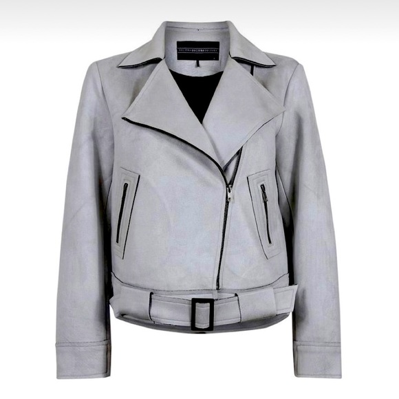⛔️Decjuba Women faux suede biker jacket size AU10 - Picture 2 of 13